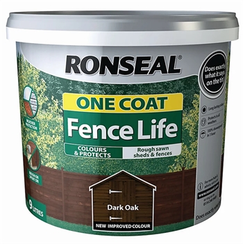 Ronseal One Coat Fence Life 12 Litre (Dark Oak)