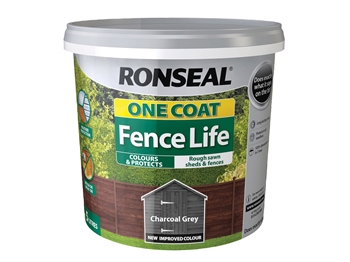 Ronseal One Coat Fence Life 5 Litre (Charcoal Grey)