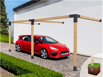 ModBlox™ Lean To / Carport Pergola (2700mm x 3700mm)