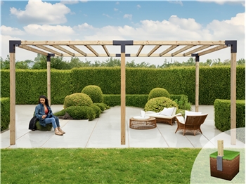 ModBlox™ Extra Wide Pergola Inc Rafters (4800mm x 2400mm)