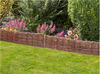 Natural Woven Willow Border / Lawn Edging (200mm x 1000mm)