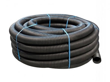 100mm Perforated Land Drain x 25m Coil With Connector