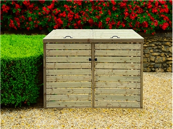 Deluxe Slatted Double Bin Store