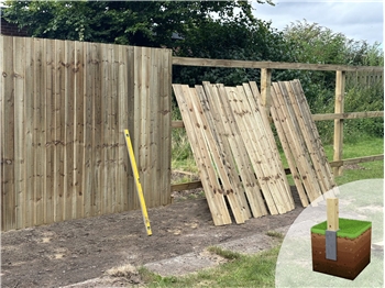 Premium Featheredge Fence Starter Kit (1.8m Height x 1.8m Length) 